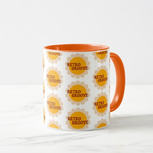 Retro Groove Coffee Mug マグカップ (正面右)