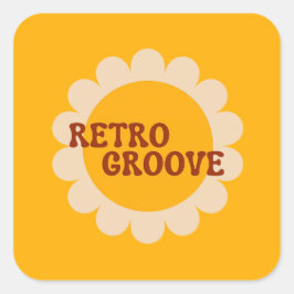Retro Groove Sticker スクエアシール