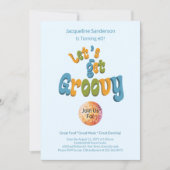 Retro Groovy 60th Birthday Invitation 招待状 (正面)