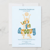 Retro Groovy 60th Birthday Invitation 招待状 (正面)