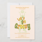 Retro Groovy 60th Birthday Invitation 招待状 (正面)