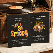 Retro Groovy 60th Birthday Invitation 招待状