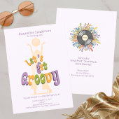 Retro Groovy 60th Birthday Invitation 招待状