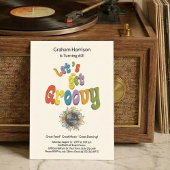 Retro Groovy 60th Birthday Invitation 招待状