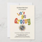 Retro Groovy 60th Birthday Invitation 招待状 (正面)
