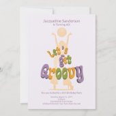 Retro Groovy 60th Birthday Invitation 招待状 (正面)