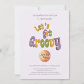 Retro Groovy 60th Birthday Invitation 招待状 (正面)