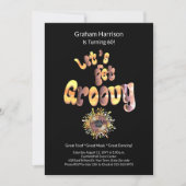 Retro Groovy 60th Birthday Invitation 招待状 (正面)