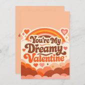 Retro Groovy 70s Rainbow サンキューカード (正面/裏面)