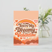 Retro Groovy 70s Rainbow サンキューカード (スタンド正面)