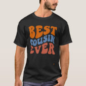 Retro Groovy Best Cousin Ever Wavy Hippie Boho 70s Tシャツ (正面)