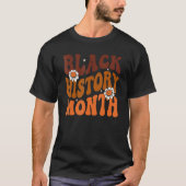 Retro Groovy Black History Month African American  Tシャツ (正面)