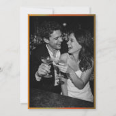 Retro Groovy Burnt Orange Fall Photo Wedding セーブザデート (裏面)