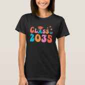 Retro Groovy Class of 2035 Grow With Me Class Back Tシャツ (正面)