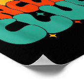 Retro Groovy Cool Uncles Club Funny New Uncle  ポスター (角)