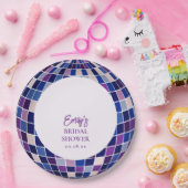 Retro Groovy Disco Bridal Shower ペーパープレート (パーティー)