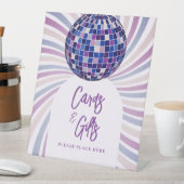 Retro Groovy Disco Bridal Shower Cards and Gifts 台座サイン (インサイチュ)
