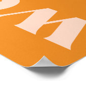 Retro groovy dusty blue typography welcome wedding ポスター (角)