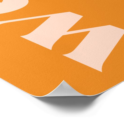 Retro groovy dusty blue typography welcome wedding ポスター (角)