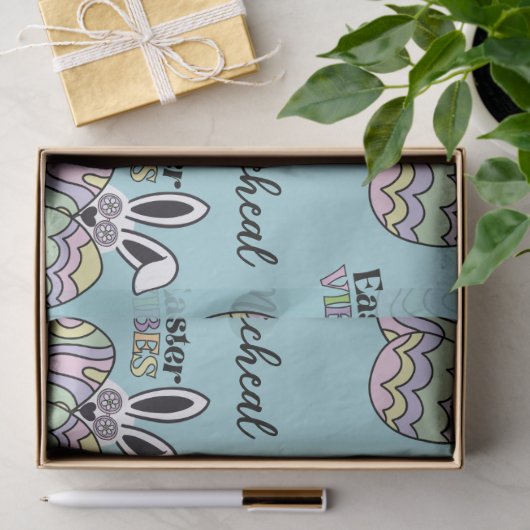 Retro Groovy Easter Personalized Tissue Paper 薄葉紙 (ギフト)