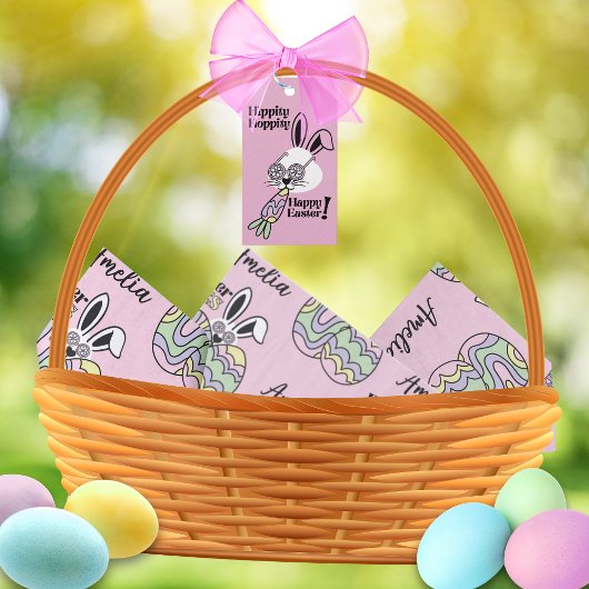 Retro Groovy Easter Personalized Tissue Paper 薄葉紙