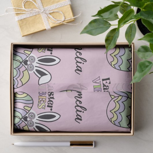 Retro Groovy Easter Personalized Tissue Paper 薄葉紙 (ギフト)