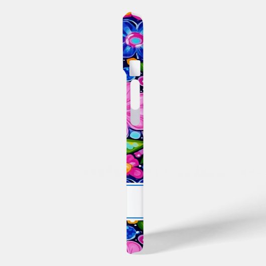 Retro Groovy Floral Personalized Case-Mate iPhoneケース (裏面 / 左)