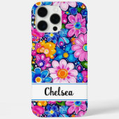 Retro Groovy Floral Personalized Case-Mate iPhoneケース (裏面)