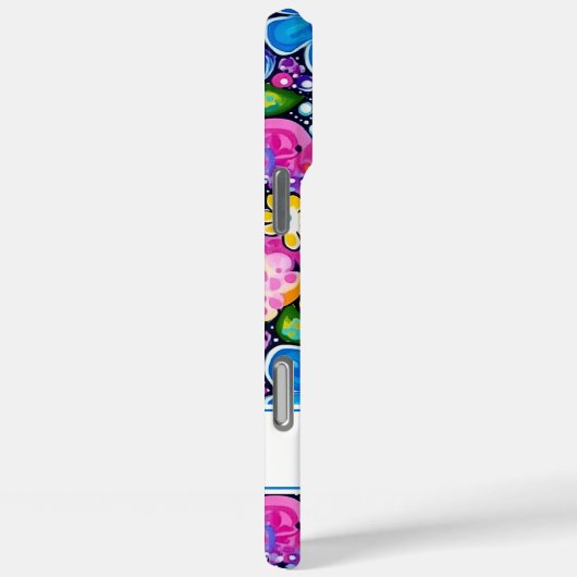 Retro Groovy Floral Personalized Case-Mate iPhoneケース (裏面 / 右)