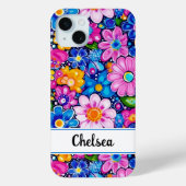 Retro Groovy Floral Personalized Case-Mate iPhoneケース (裏面)