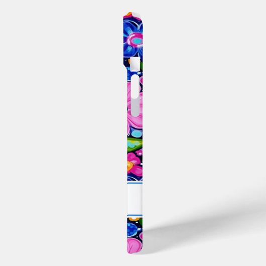 Retro Groovy Floral Personalized Case-Mate iPhoneケース (裏面 / 左)