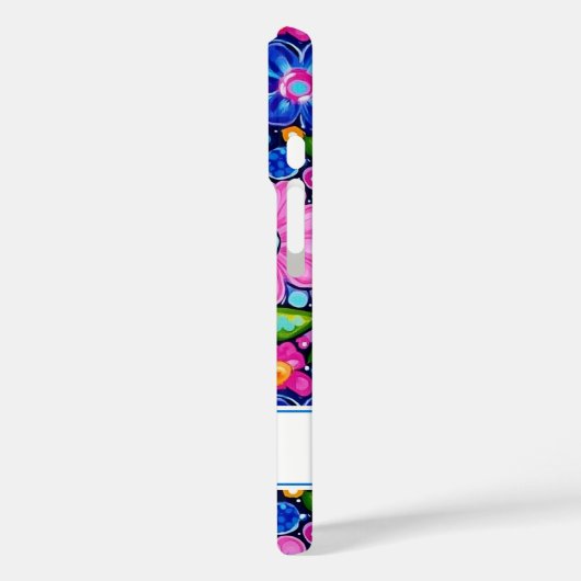 Retro Groovy Floral Personalized Case-Mate iPhoneケース (裏面 / 左)