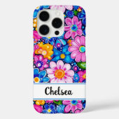 Retro Groovy Floral Personalized Case-Mate iPhoneケース (裏面)