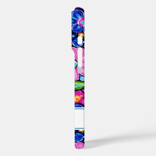 Retro Groovy Floral Personalized Case-Mate iPhoneケース (裏面 / 左)