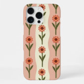 Retro Groovy Floral Phone Case iPhoneケース (裏面)