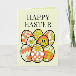 Retro Groovy Happy Easter Personalized Card シーズンカード
