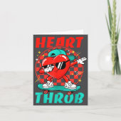 Retro Groovy Heart Throb Valentines Day Toddlers B カード (正面)