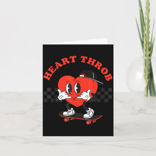 Retro Groovy Heart Throb Valentines Day Toddlers B カード (正面)