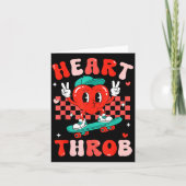 Retro Groovy Heart Throb Valentines Day Toddlers B カード (正面)