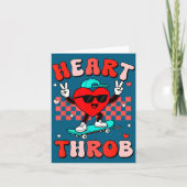 Retro Groovy Heart Throb Valentines Day Toddlers B カード (正面)