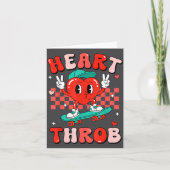 Retro Groovy Heart Throb Valentines Day Toddlers B カード (正面)
