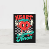 Retro Groovy Heart Throb Valentines Day Toddlers B カード (正面)