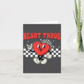 Retro Groovy Heart Throb Valentines Day Toddlers B カード (正面)