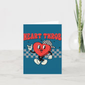 Retro Groovy Heart Throb Valentines Day Toddlers B カード (正面)