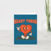 Retro Groovy Heart Throb Valentines Day Toddlers B カード (正面)