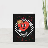 Retro Groovy Heart Throb Valentines Day Toddlers B カード (正面)