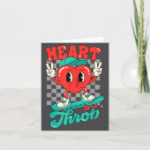 Retro Groovy Heart Throb Valentines Day Toddlers B カード (正面)