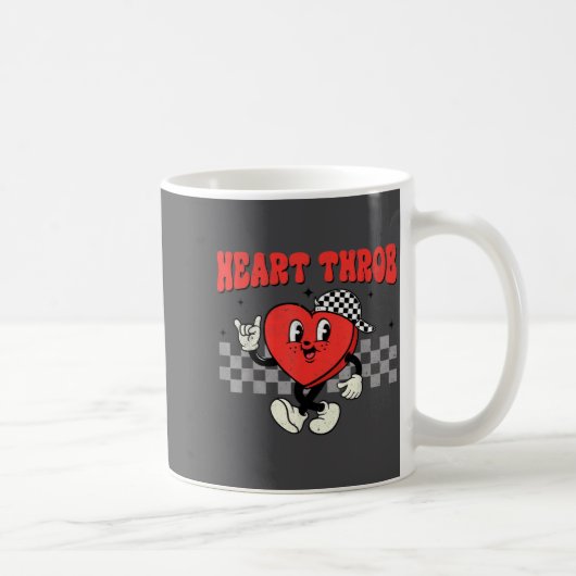 Retro Groovy Heart Throb Valentines Day Toddlers B コーヒーマグカップ (右)