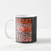 Retro Groovy Heart Throb Valentines Day Toddlers B コーヒーマグカップ (左)