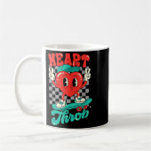 Retro Groovy Heart Throb Valentines Day Toddlers B コーヒーマグカップ (左)